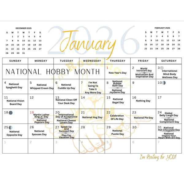 I'm Rooting for YOU!- Calendar 2026 (Pre-order)