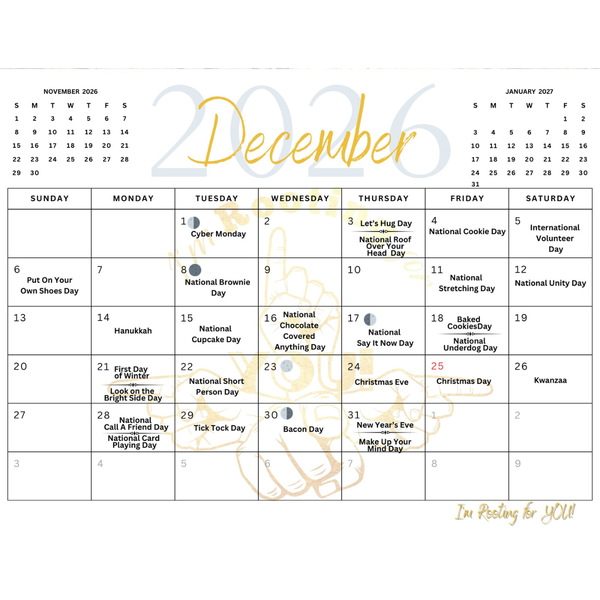 I'm Rooting for YOU!- Calendar 2026 (Pre-order)