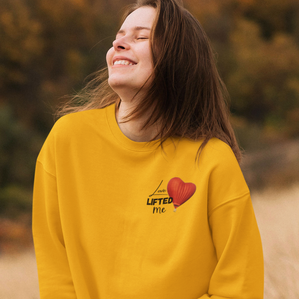 Love Lifted Me!- Unisex Heavy Blend™ Crewneck Sweatshirt