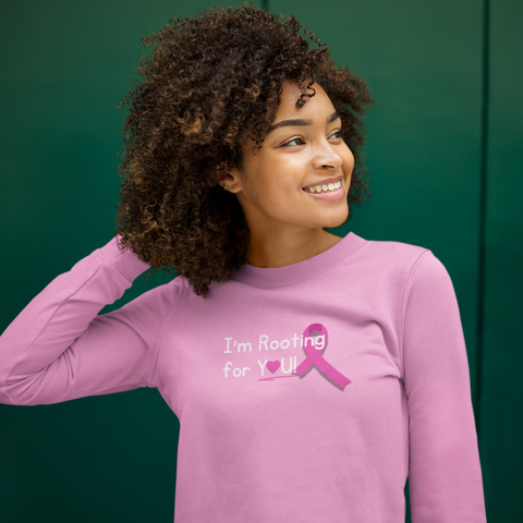 Think Pink: Im Rooting for YOU! Unisex Crewneck Sweatshirt